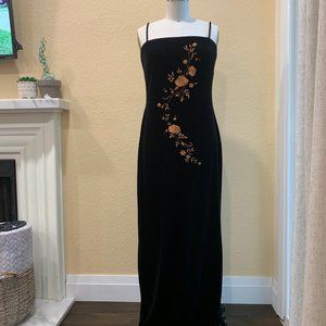 Vintage 1990's Velvet Party Gown Sz M